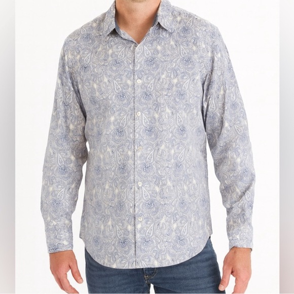 Con.Struct Other - Construct Modern Fit Hybrid‎ Shirt XXL | Blue Paisley | Cotton Blend